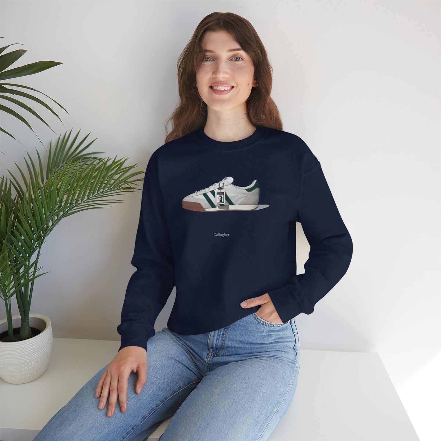 Brit Pop Festival Iconic Celeb Sweatshirt, Unisex Heavy Blend Crewneck Jumper, Gallagher's 90s Iconified Apparel, British Rock & Roll gift