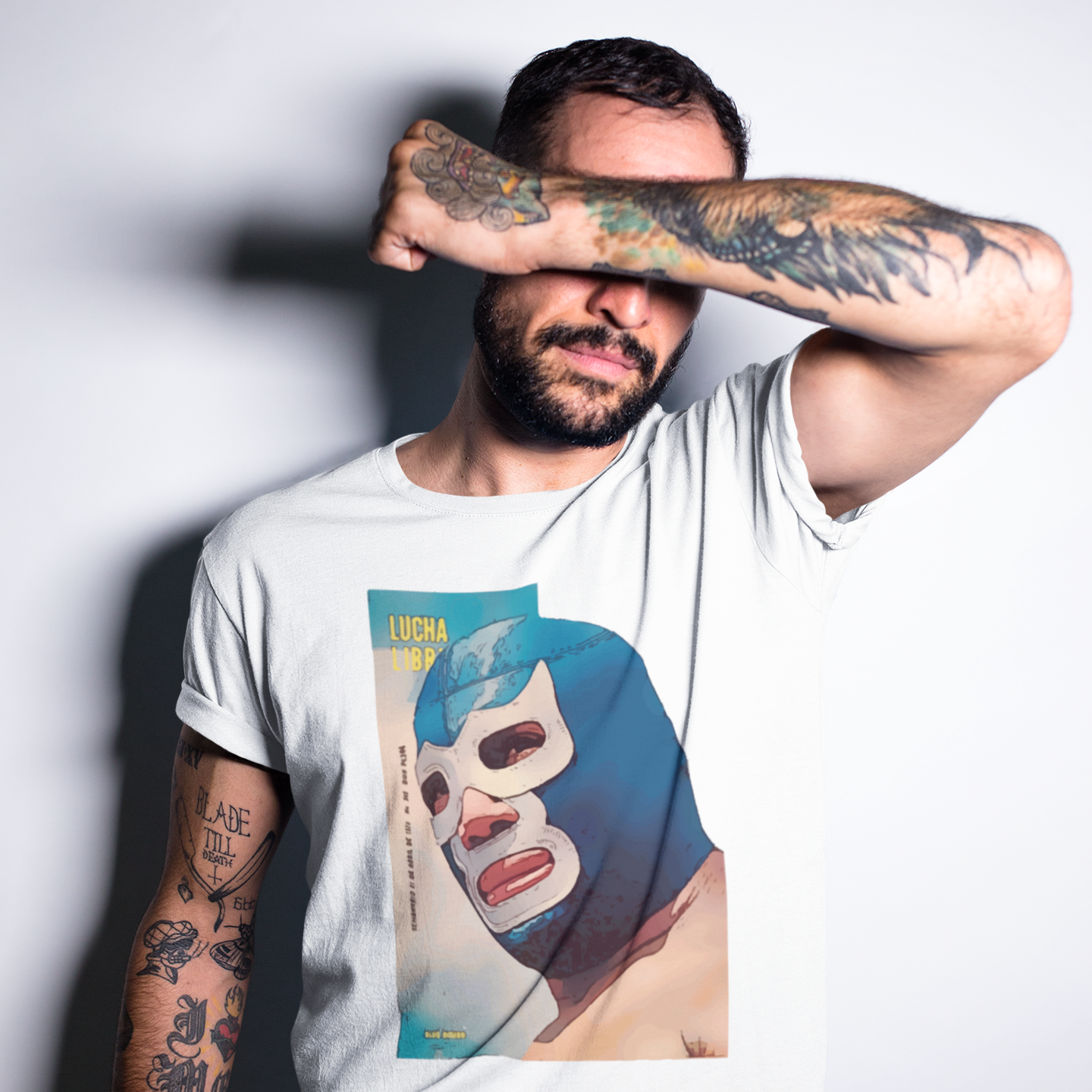 The Iconic Dark Rival Unisex Classic Tee - Blue Demon Mexican Wrestler Lucha Libre T-Shirt