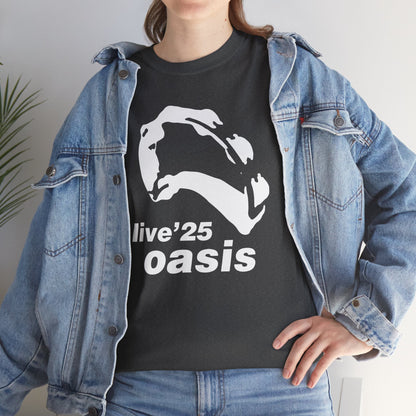 Oasis 25 Unisex T-Shirt - Gallagher's Iconic 90's Tambourine, Concert tee, Brit Pop & Rock, Fan Gift Shirt