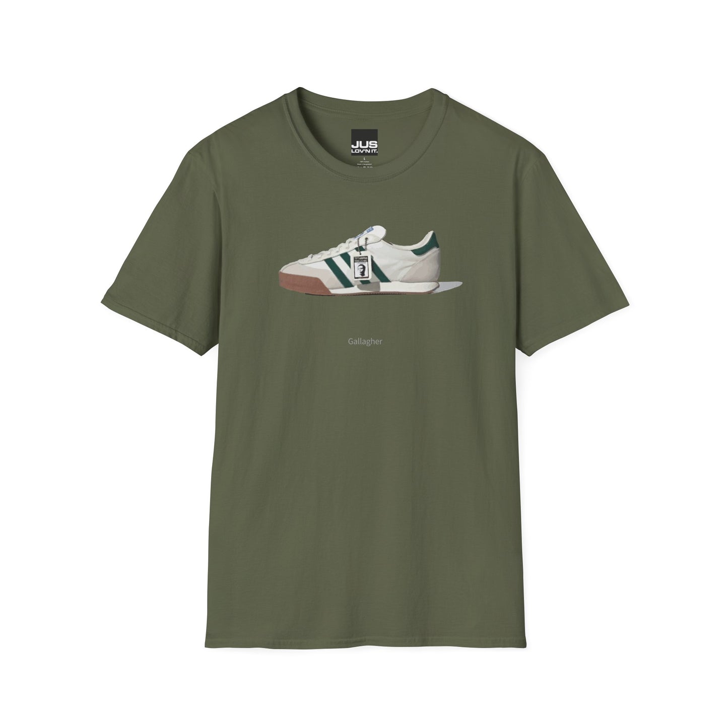 Spezial Iconic Celeb Shoe Unisex T-Shirt - Brit Pop & Rock Concert Tee, Gallaghers Iconic Celeb tennis shoe shirt, Oasis fan gift.