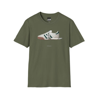 Spezial Iconic Celeb Shoe Unisex T-Shirt - Brit Pop & Rock Concert Tee, Gallaghers Iconic Celeb tennis shoe shirt, Oasis fan gift.