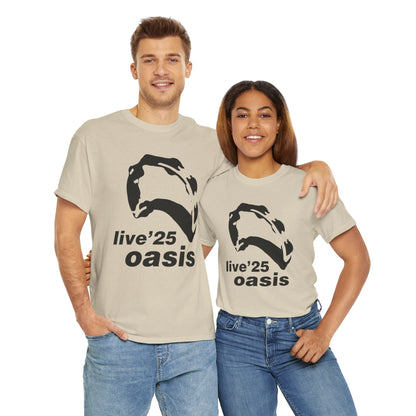 Oasis 25 Unisex T-Shirt - Gallagher's Iconic 90's Tambourine, Concert tee, Brit Pop & Rock, Fan Gift Shirt