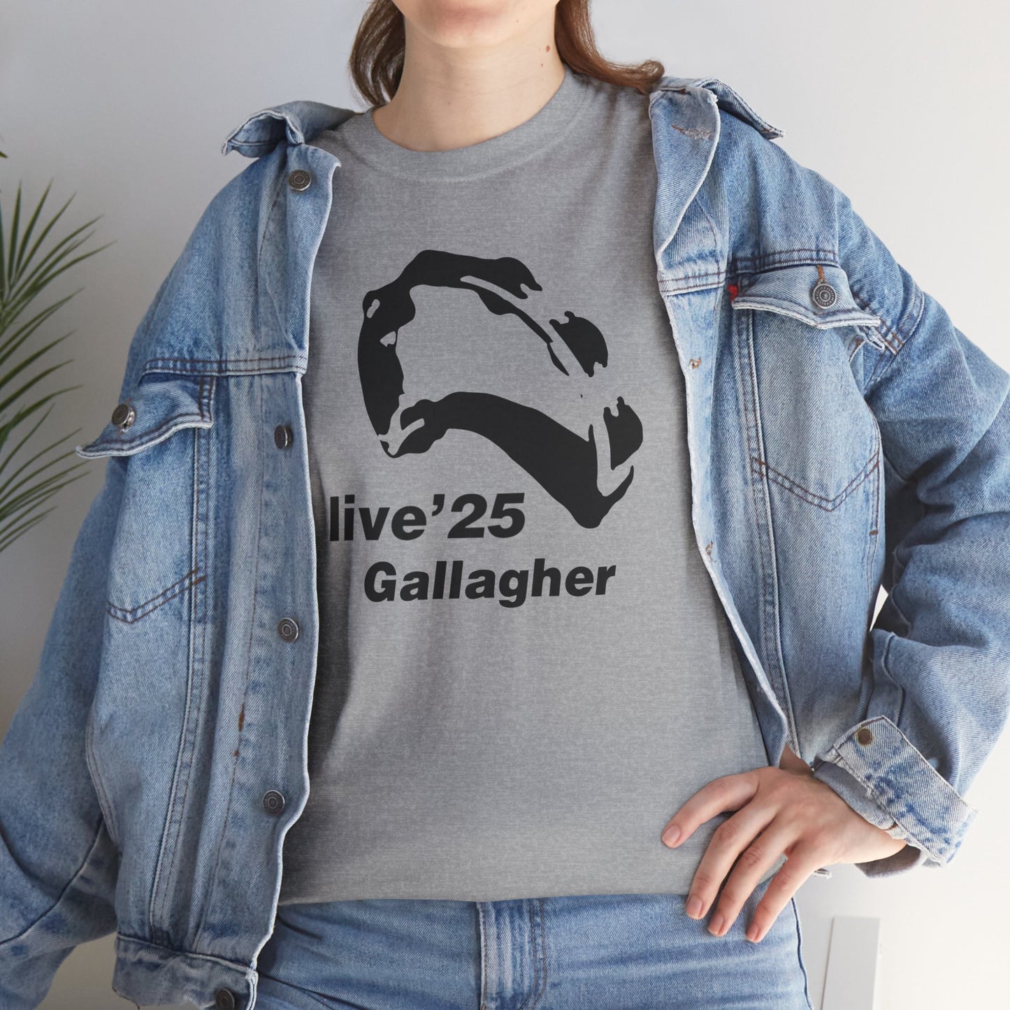 Gallagher 25 Graphic Unisex T-Shirt - Gallagher's Iconic 90's Tambourine, Concert tee, Brit Pop & Rock, Oasis Fan Gift Shirt