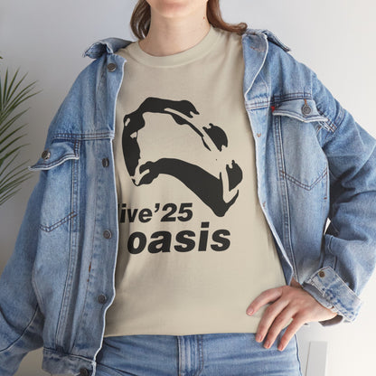 Oasis 25 Unisex T-Shirt - Gallagher's Iconic 90's Tambourine, Concert tee, Brit Pop & Rock, Fan Gift Shirt