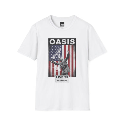 Oasis Live Concert Pasadena USA Unisex T-Shirt | Music Lover Gift | Rock Band Tee | Festival Shirt | Casual Wear | Vintage Style