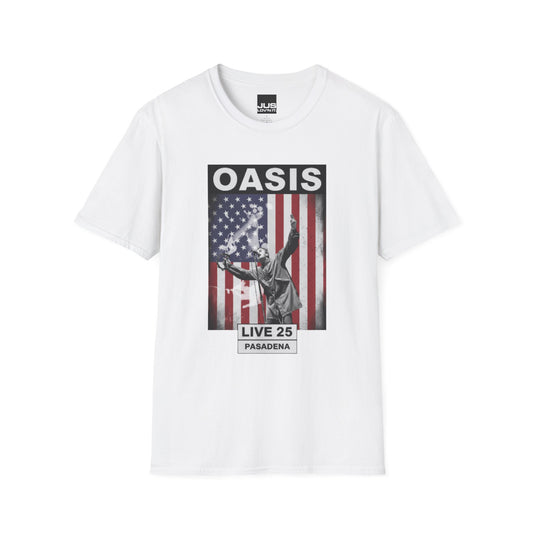 Oasis Live Concert Pasadena USA Unisex T-Shirt | Music Lover Gift | Rock Band Tee | Festival Shirt | Casual Wear | Vintage Style
