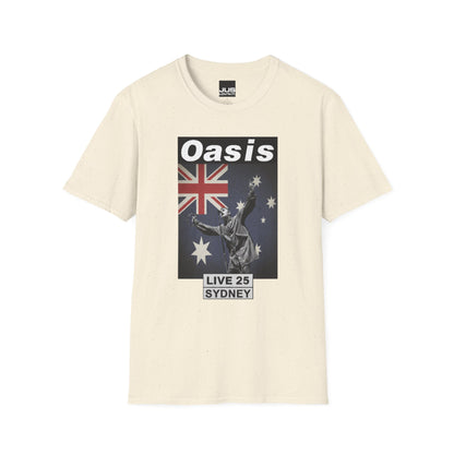 Oasis Live Concert Sydney Australia Unisex T-Shirt | Music Lover Gift | Rock Band Tee | Festival Shirt | Casual Wear | Vintage Style