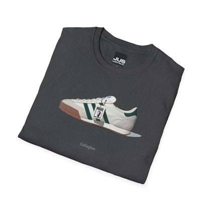 Spezial Iconic Celeb Shoe Unisex T-Shirt - Brit Pop & Rock Concert Tee, Gallaghers Iconic Celeb tennis shoe shirt, Oasis fan gift.