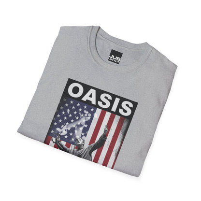Oasis Live Concert Pasadena USA Unisex T-Shirt | Music Lover Gift | Rock Band Tee | Festival Shirt | Casual Wear | Vintage Style