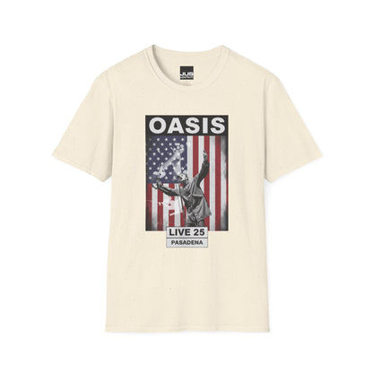 Oasis Live Concert Pasadena USA Unisex T-Shirt | Music Lover Gift | Rock Band Tee | Festival Shirt | Casual Wear | Vintage Style