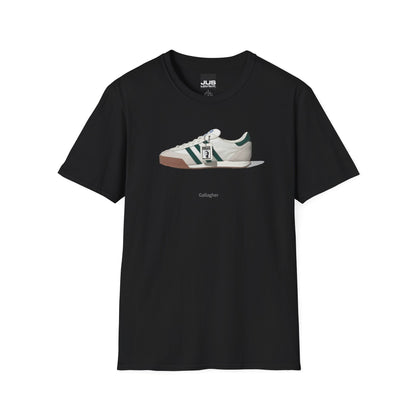 Spezial Iconic Celeb Shoe Unisex T-Shirt - Brit Pop & Rock Concert Tee, Gallaghers Iconic Celeb tennis shoe shirt, Oasis fan gift.