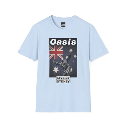 Oasis Live Concert Sydney Australia Unisex T-Shirt | Music Lover Gift | Rock Band Tee | Festival Shirt | Casual Wear | Vintage Style