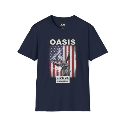 Oasis Live Concert Pasadena USA Unisex T-Shirt | Music Lover Gift | Rock Band Tee | Festival Shirt | Casual Wear | Vintage Style