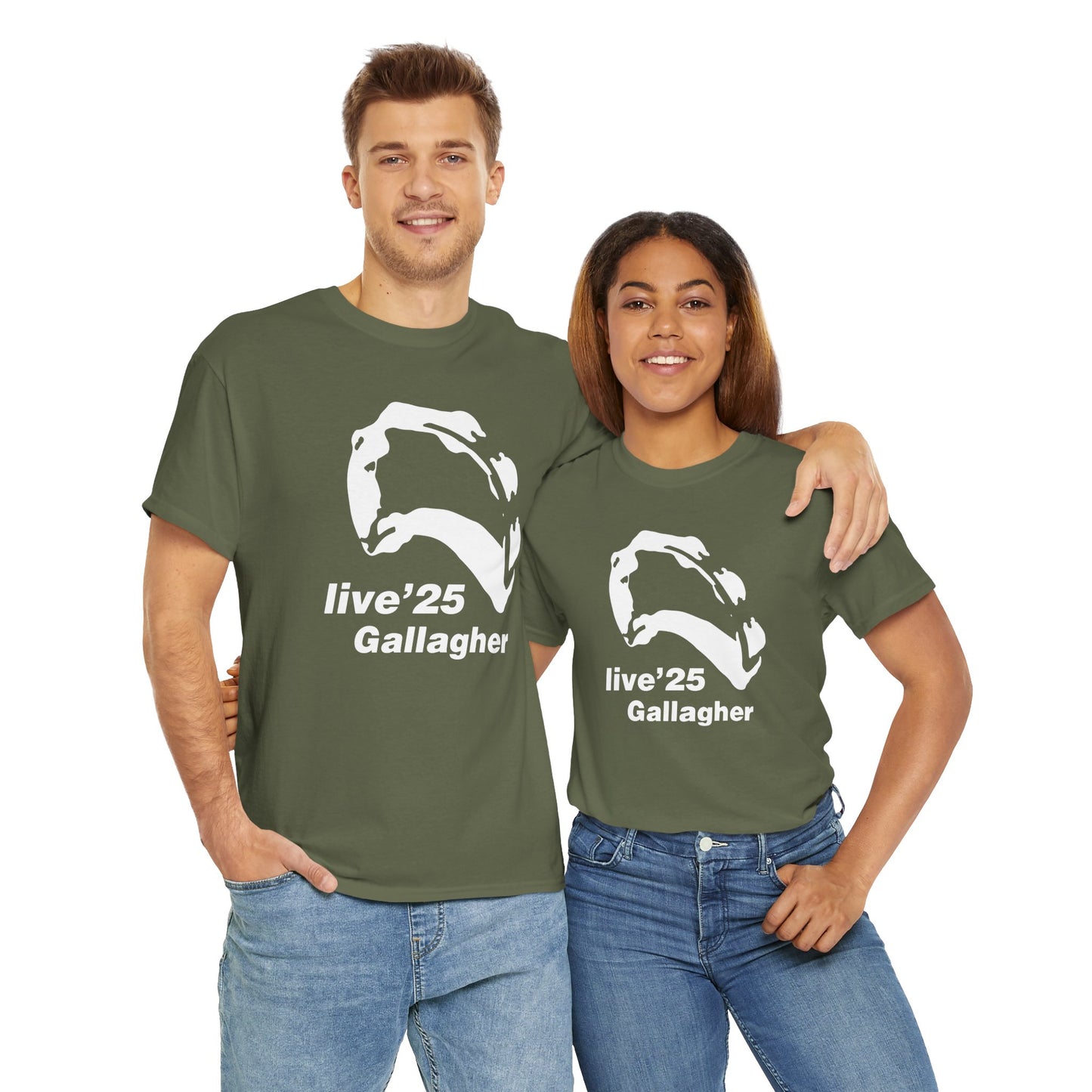 Gallagher 25 Graphic Unisex T-Shirt - Gallagher's Iconic 90's Tambourine, Concert tee, Brit Pop & Rock, Oasis Fan Gift Shirt