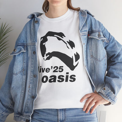 Oasis 25 Unisex T-Shirt - Gallagher's Iconic 90's Tambourine, Concert tee, Brit Pop & Rock, Fan Gift Shirt