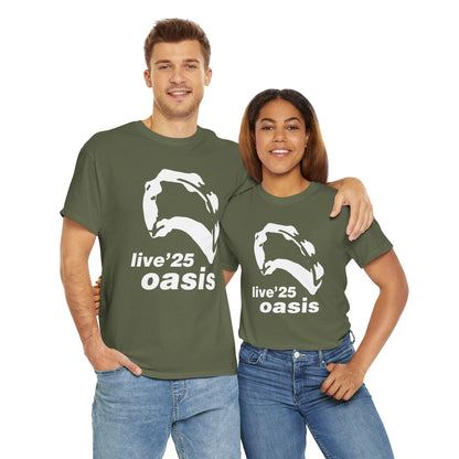 Oasis 25 Unisex T-Shirt - Gallagher's Iconic 90's Tambourine, Concert tee, Brit Pop & Rock, Fan Gift Shirt