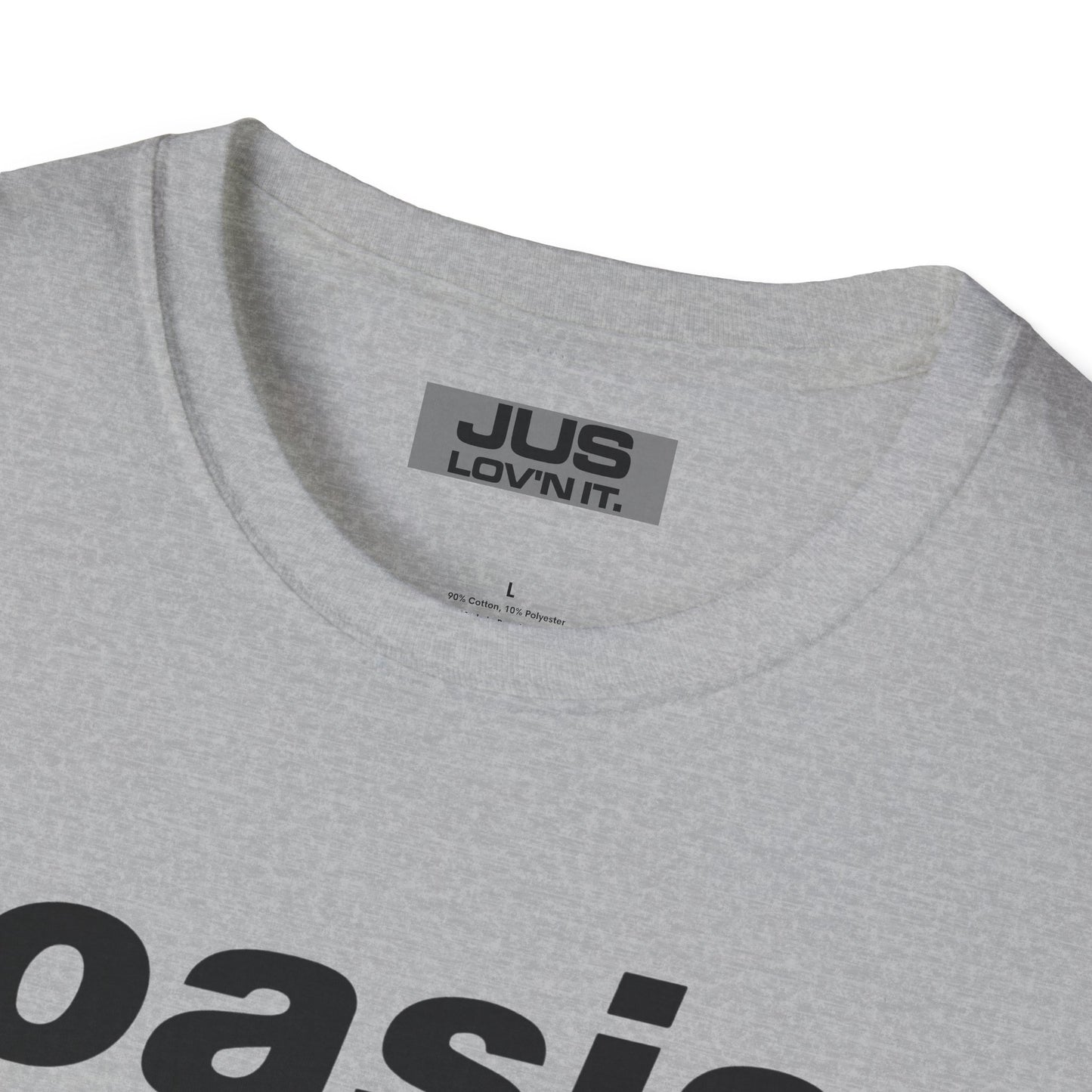 Oasis 2025 concert tee - Unisex Softstyle T-Shirt uniquely designed Oasis Gallagher white graphic, a brit pop rock gift.