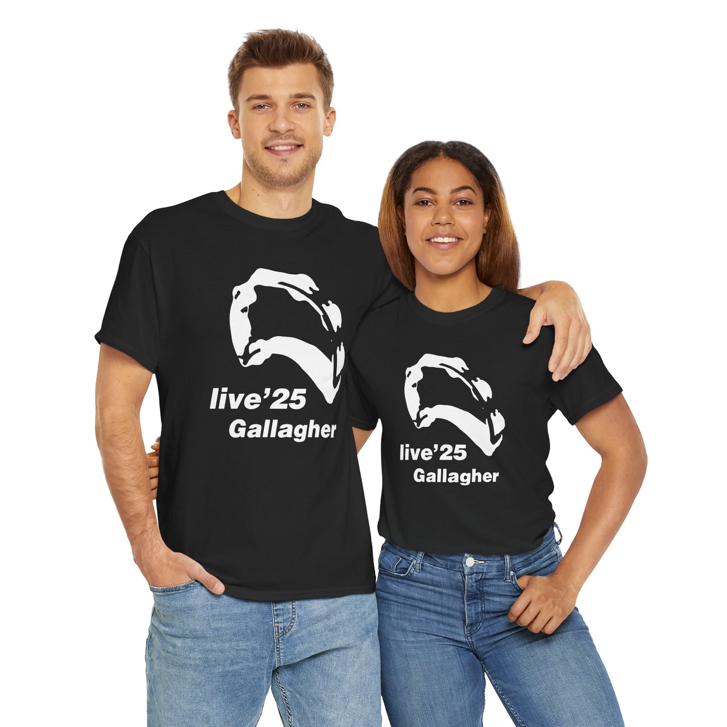 Gallagher 25 Graphic Unisex T-Shirt - Gallagher's Iconic 90's Tambourine, Concert tee, Brit Pop & Rock, Oasis Fan Gift Shirt