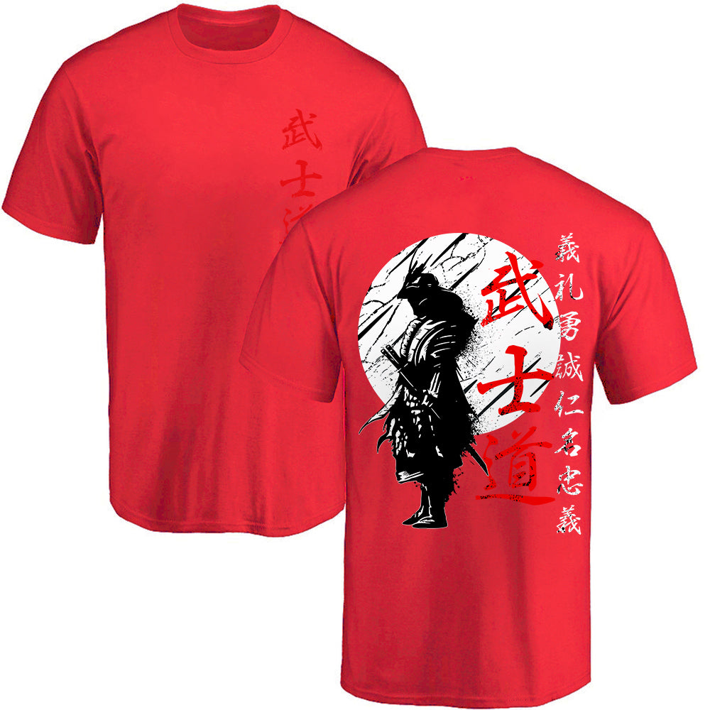 Unleash Your Inner Warrior with the Japan Samurai Spirit T-Shirt – 100% Cotton, Japanese Style Oversized Tee for Men!