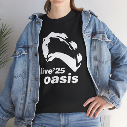 Oasis 25 Unisex T-Shirt - Gallagher's Iconic 90's Tambourine, Concert tee, Brit Pop & Rock, Fan Gift Shirt