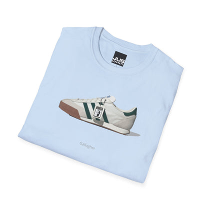 Spezial Iconic Celeb Shoe Unisex T-Shirt - Brit Pop & Rock Concert Tee, Gallaghers Iconic Celeb tennis shoe shirt, Oasis fan gift.