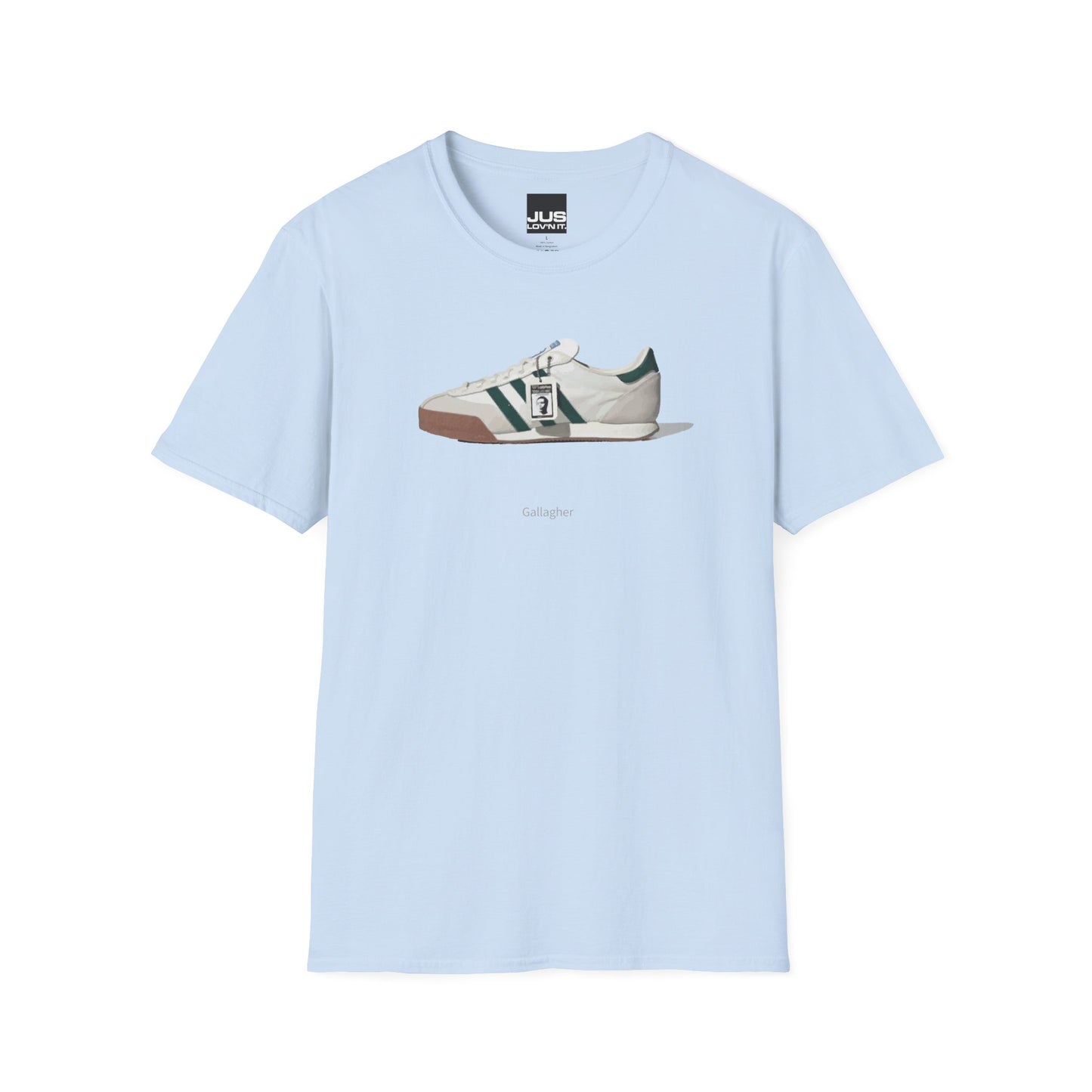 Spezial Iconic Celeb Shoe Unisex T-Shirt - Brit Pop & Rock Concert Tee, Gallaghers Iconic Celeb tennis shoe shirt, Oasis fan gift.