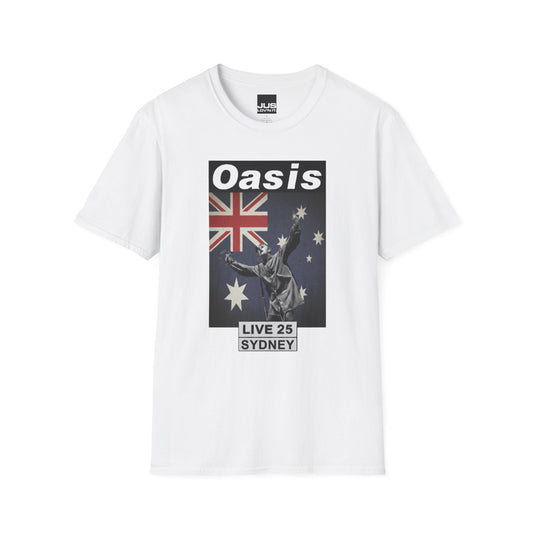 Oasis Live Concert Sydney Australia Unisex T-Shirt | Music Lover Gift | Rock Band Tee | Festival Shirt | Casual Wear | Vintage Style