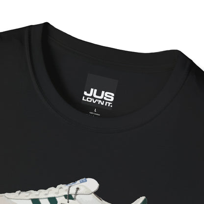 Spezial Iconic Celeb Shoe Unisex T-Shirt - Brit Pop & Rock Concert Tee, Gallaghers Iconic Celeb tennis shoe shirt, Oasis fan gift.
