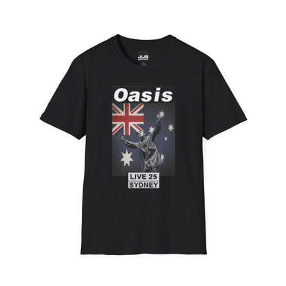 Oasis Live Concert Sydney Australia Unisex T-Shirt | Music Lover Gift | Rock Band Tee | Festival Shirt | Casual Wear | Vintage Style