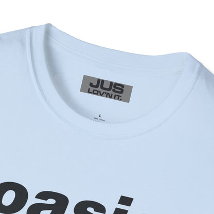 Oasis 2025 concert tee - Unisex Softstyle T-Shirt uniquely designed Oasis Gallagher white graphic, a brit pop rock gift.