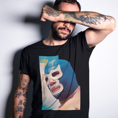 Blue Demon Luchador Vintage Graphic T-Shirt, Masked Mexican Wrestler tee, Lucha Libre Shirt, Casual Wear, Gift for Wrestling Fans
