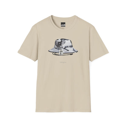 Gallagher Bucket Hat Unisex Softstyle T-Shirt, Gallaghers Iconic concert headwear unique Utility Boonie graphic tee, a Brit pop rock gift,