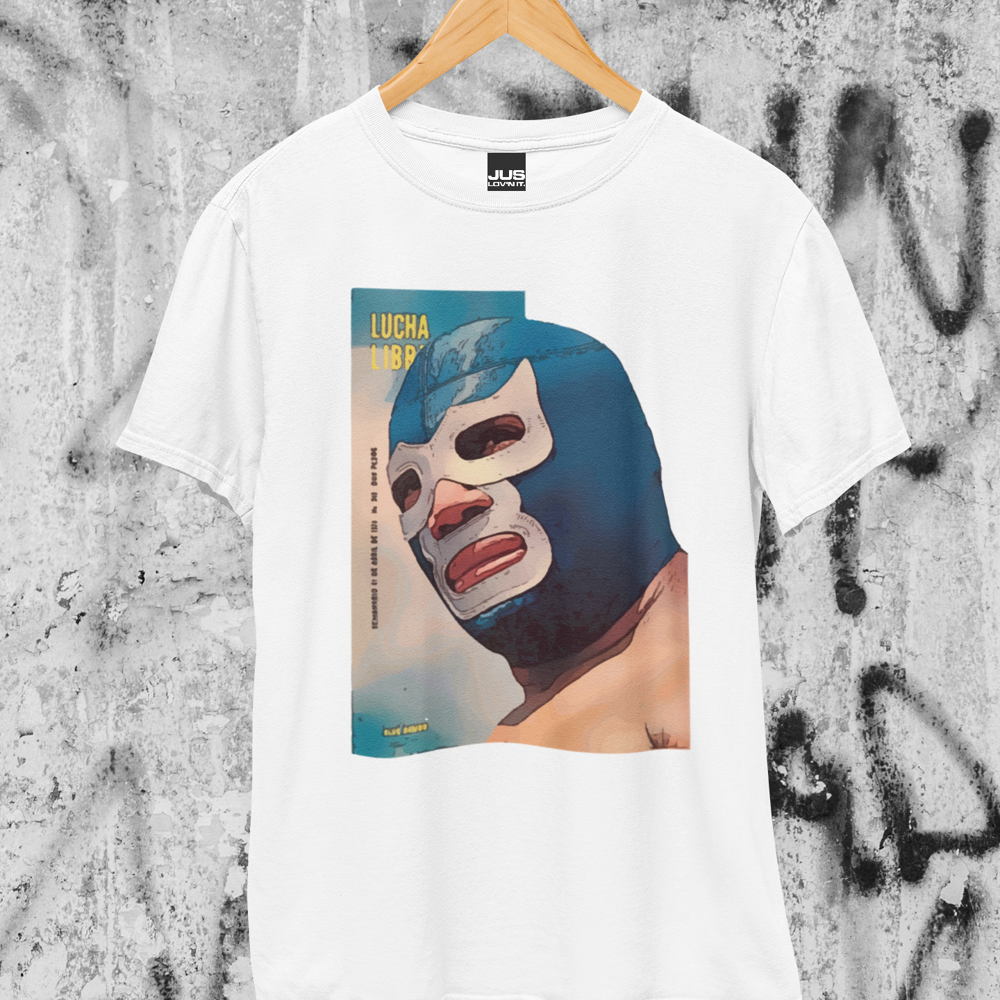 The Iconic Dark Rival Unisex Classic Tee - Blue Demon Mexican Wrestler Lucha Libre T-Shirt