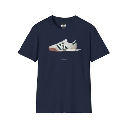 Spezial Iconic Celeb Shoe Unisex T-Shirt - Brit Pop & Rock Concert Tee, Gallaghers Iconic Celeb tennis shoe shirt, Oasis fan gift.