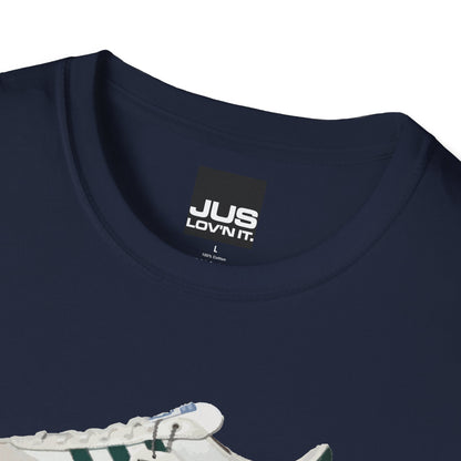 Spezial Iconic Celeb Shoe Unisex T-Shirt - Brit Pop & Rock Concert Tee, Gallaghers Iconic Celeb tennis shoe shirt, Oasis fan gift.