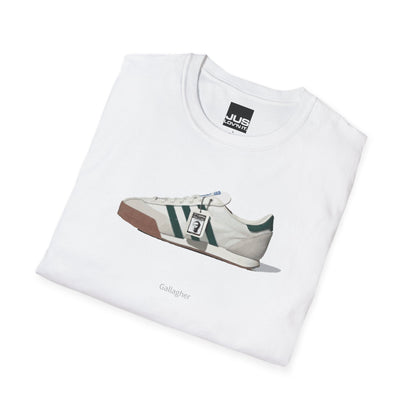 Spezial Iconic Celeb Shoe Unisex T-Shirt - Brit Pop & Rock Concert Tee, Gallaghers Iconic Celeb tennis shoe shirt, Oasis fan gift.