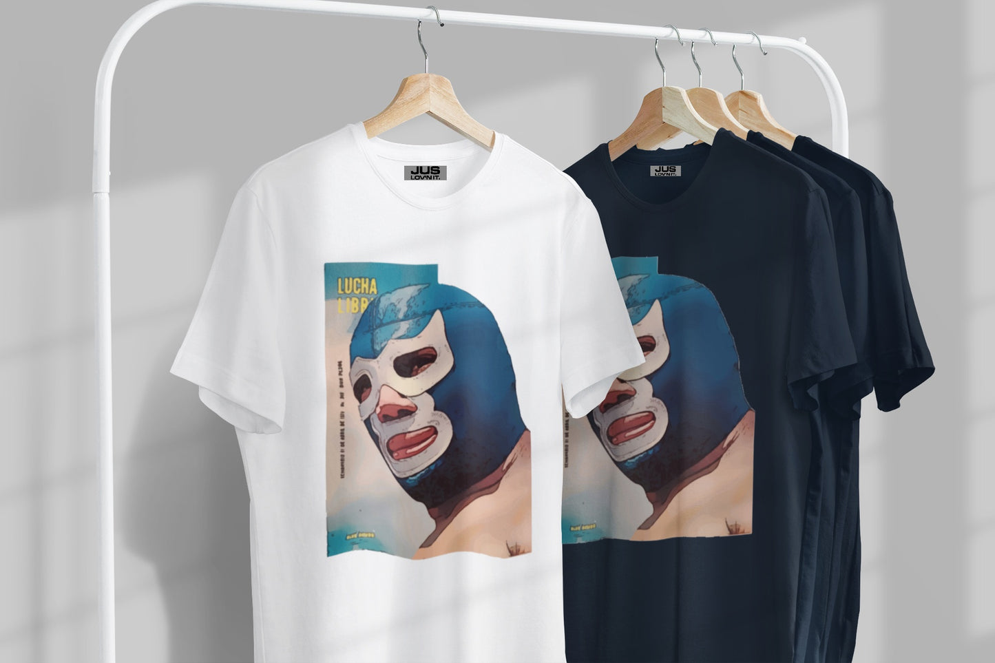 Blue Demon Luchador Vintage Graphic T-Shirt, Masked Mexican Wrestler tee, Lucha Libre Shirt, Casual Wear, Gift for Wrestling Fans