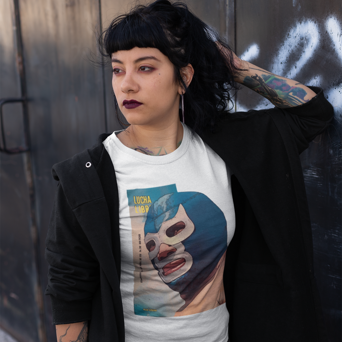 The Iconic Dark Rival Unisex Classic Tee - Blue Demon Mexican Wrestler Lucha Libre T-Shirt