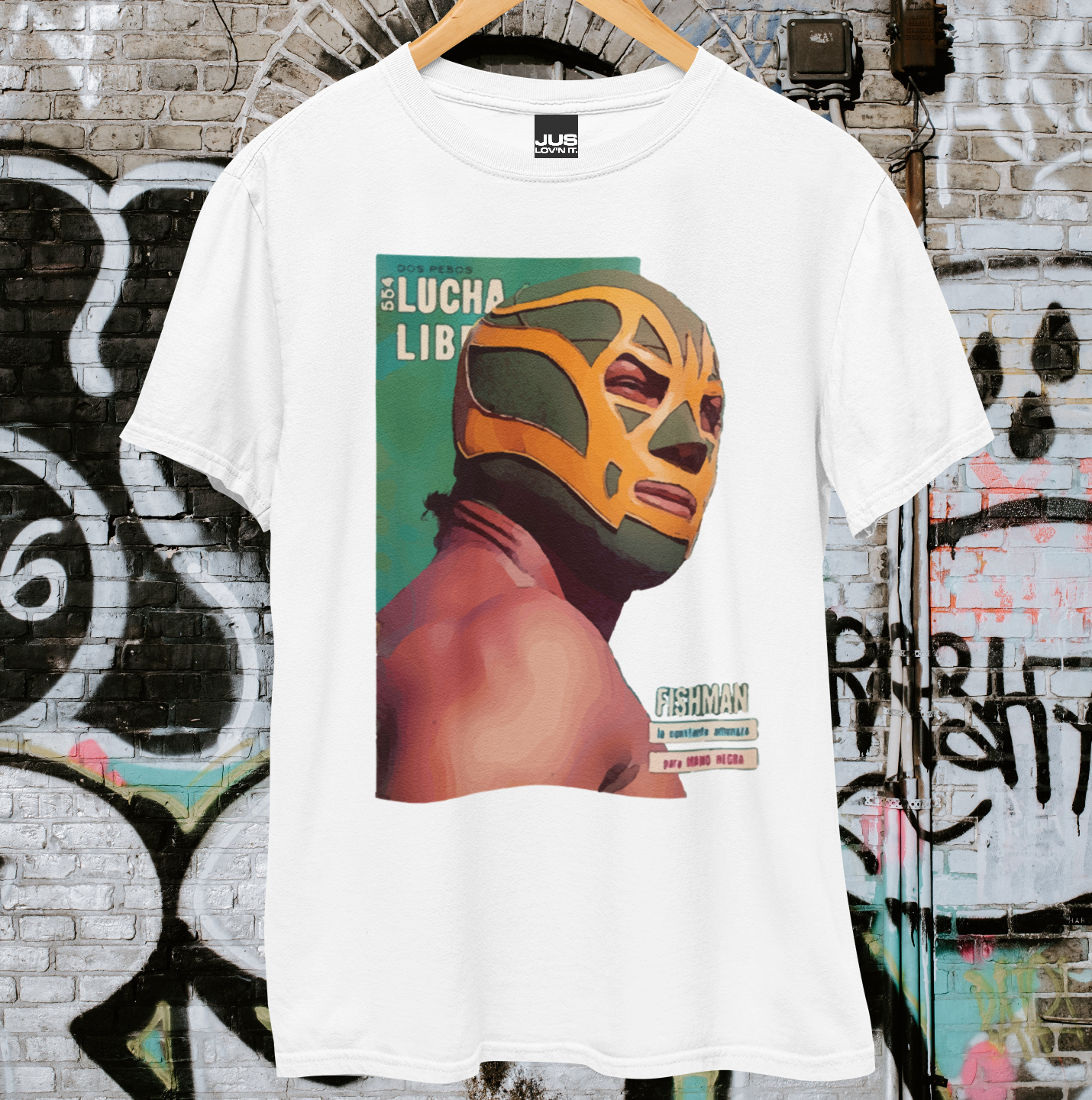 The Aquatic Assassin Unisex Classic Tee - Fishman Mexican Wrestler Lucha Libre T-Shirt