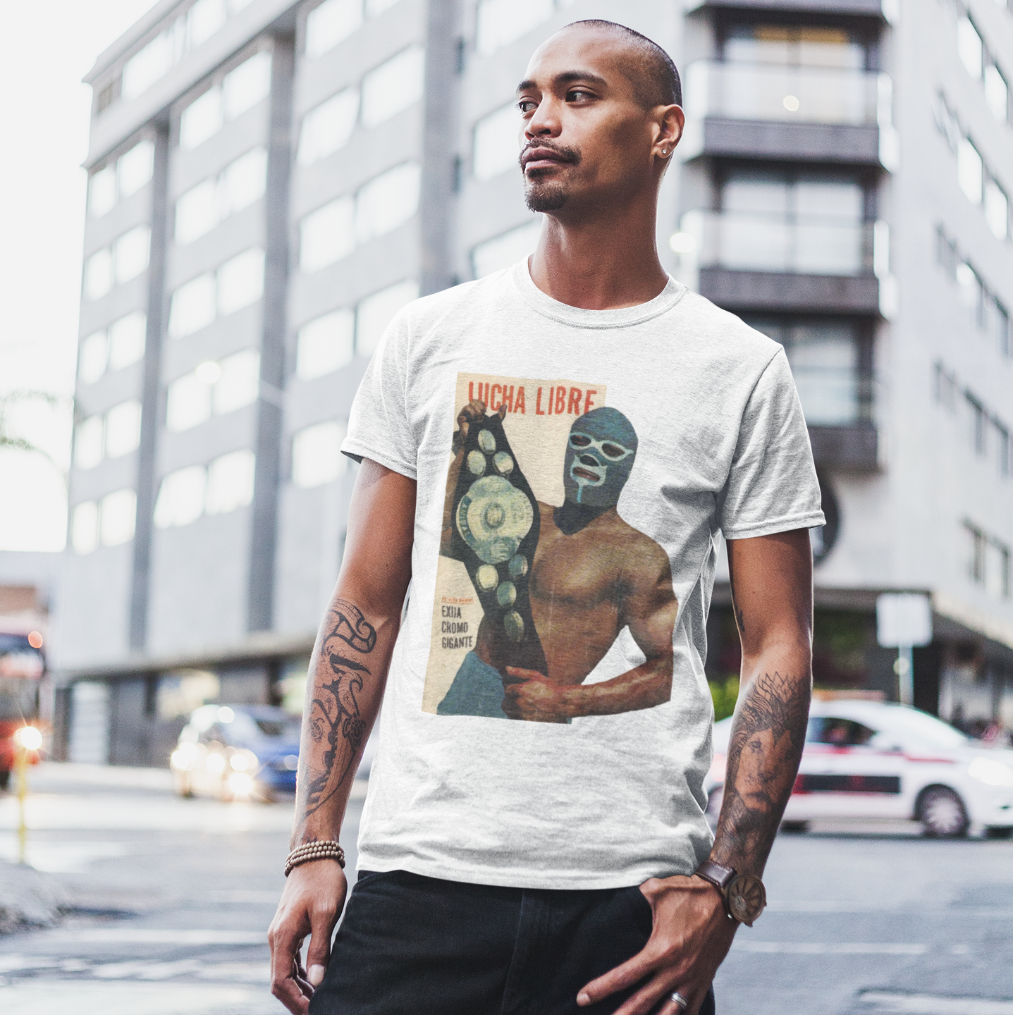 The Colossus El Gigante Unisex Classic Tee - Anibal Mexican Wrestler Lucha Libre T-Shirt