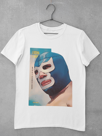 Blue Demon Luchador Vintage Graphic T-Shirt, Masked Mexican Wrestler tee, Lucha Libre Shirt, Casual Wear, Gift for Wrestling Fans